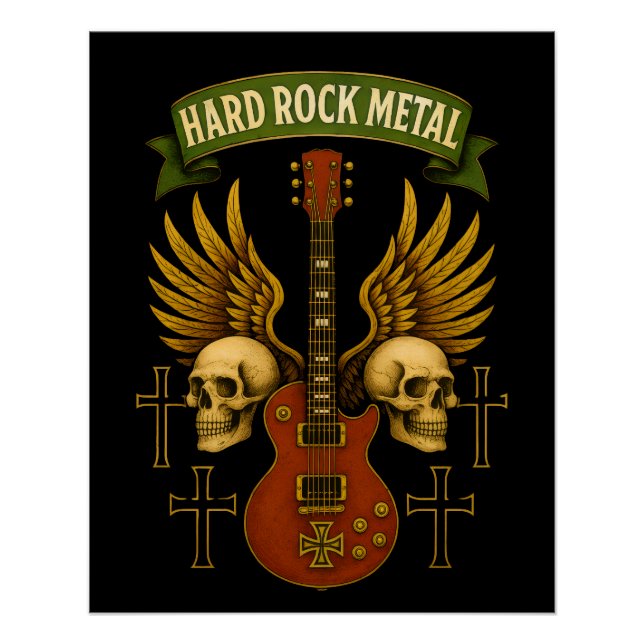 Poster glänzend Hard Rock Metal (Vorderseite)