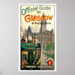 Poster Glasgow et les tramways de quartier