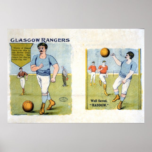 Poster Glasgow Rangers FC, 1894 (Devant)