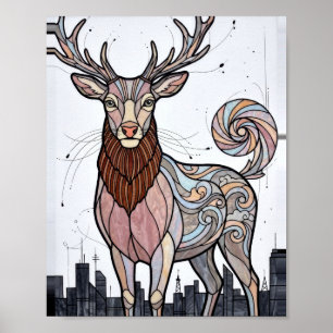 Poster Glass City 001 Art No. 6 Peinture Vintage