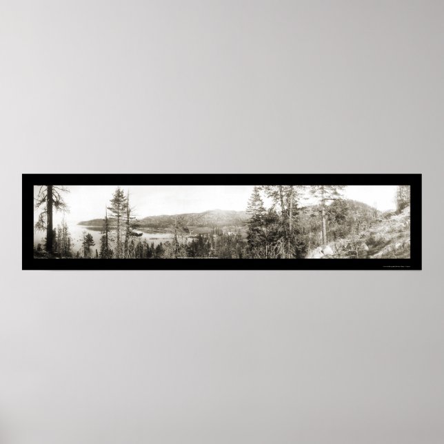 Poster Glenbrook Lake Tahoe Photo 1906 (Devant)