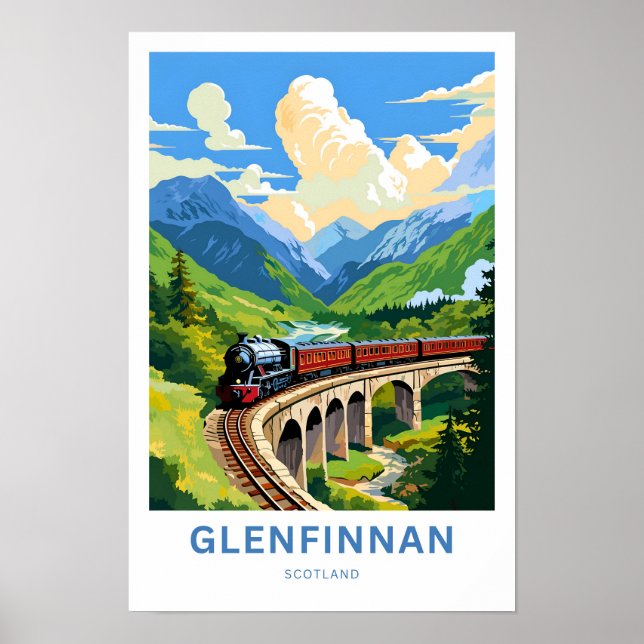 Poster Glenfinnan Scotland Travel Print (Devant)