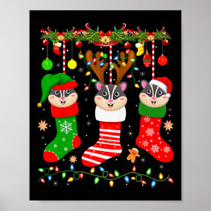 Poster Glisse de sucre dans les chaussettes de noël illum