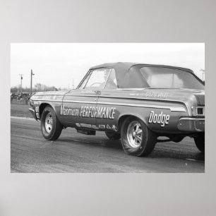 Poster Glisser vintage - Performance maximale Dodge 1964
