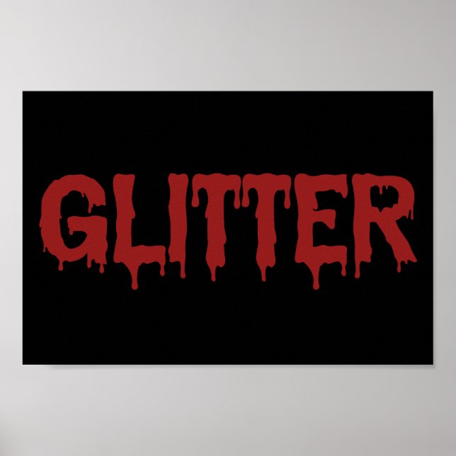 Poster Glitter en typographie de Blood (Devant)