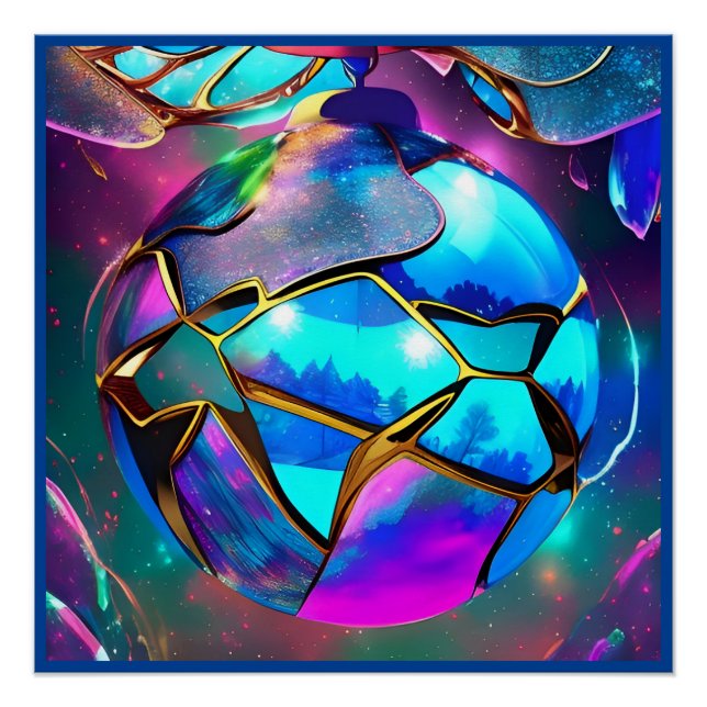 Poster Globe de l'Iridescente spatiale (Devant)