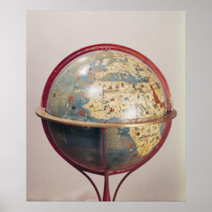 Poster Globe terrestre, montrant l'Océan Indien