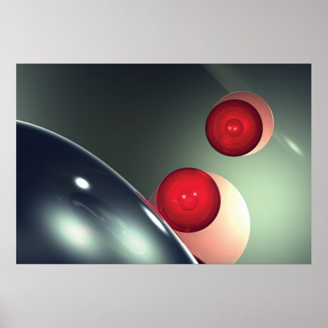 Poster globes rouges (Devant)