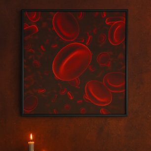 Poster Globules Rouges Microscopiques