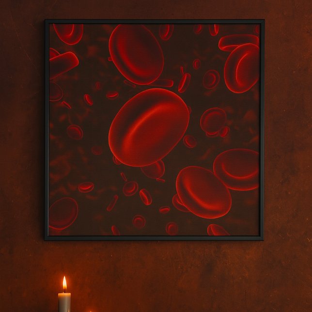 Poster Globules Rouges Microscopiques (Créateur téléchargé)