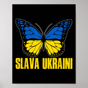 Poster Gloire à l'Ukraine Soutien à l'Ukraine Drapeau Ukr