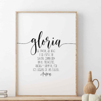 Poster Gloria Al Padre, Al Hijo Y Al Espíritu Santo