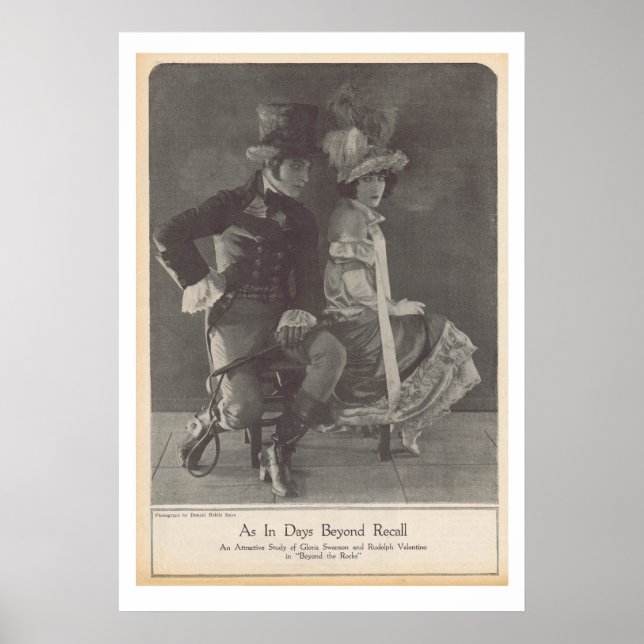 Poster Gloria Swanson Rudolph Valentino (Devant)