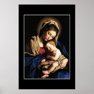 POSTER GLORY TO JESUS AND MARY