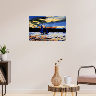 Poster Gloucester Coucher de soleil peinture par Winslow