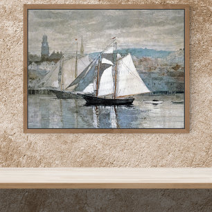 Poster Gloucester Sloops Voilier Winslow Homer