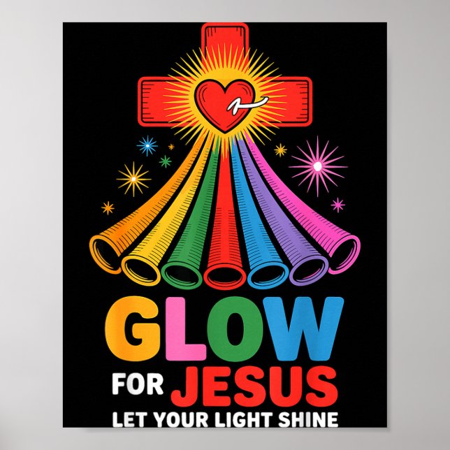 Poster Glow For Jesus Christian Faith  (Devant)