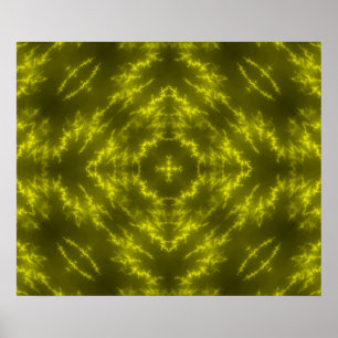 Poster Glowing Neon Electric Thunder Bolts