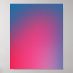 Poster Glume Bleu Et Rose