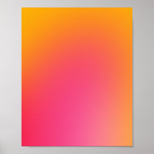 Poster Glume Orange Et Rose