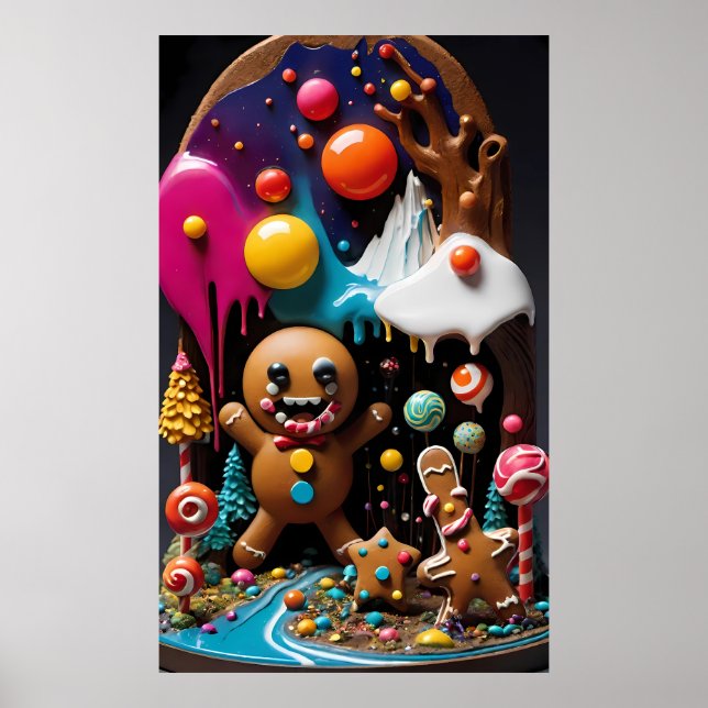 Poster Glutton en pain d'épices - Ken Gage Surreal Art (Devant)