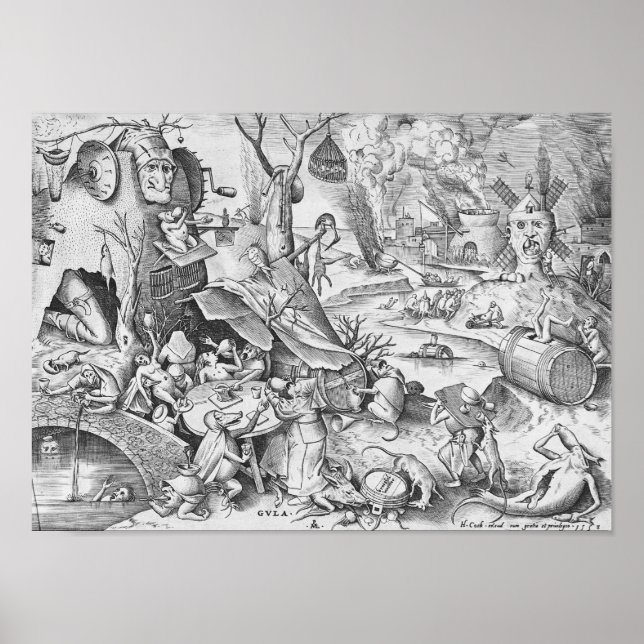 Poster Gluttony (Gula), Les Sept Péchés Mortels (Devant)