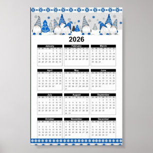 Poster Gnome bleu 2026