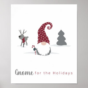 Poster Gnome et Reindeer Scandinavian Tomte design