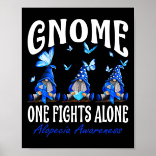 Poster Gnome One combat seul Alopécie Sensibilisation 1