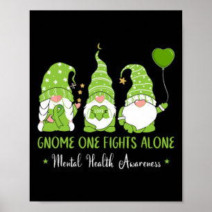 Poster Gnome One combat seul le carbone vert santé mental