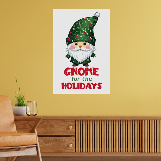Poster Gnome Pour Les Vacances Drôle & Adorable Noël (Salon 2)
