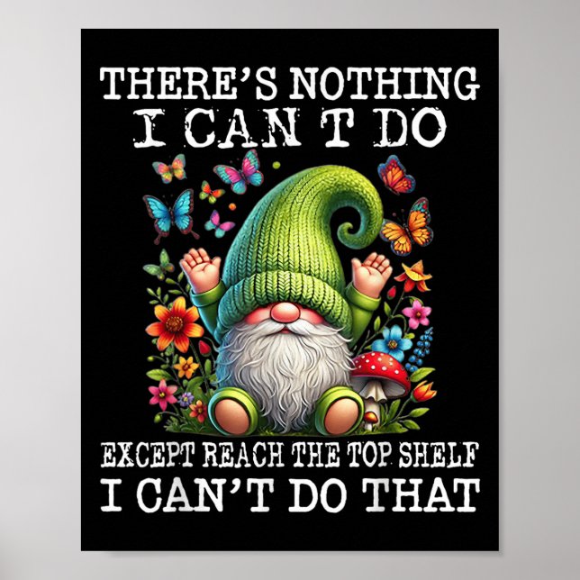 Poster Gnome There's Nothing I Can't Do Except Reach The  (Devant)