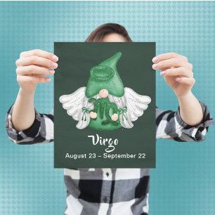 Poster Gnome Virgo Astrologie Signal Angel 8" x 10" Poste