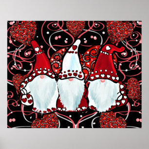POSTER GNOMES DE LA SAINT-VALENTIN