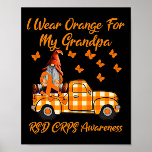 Poster Gnomes Je Porte Orange Pour Mon Grand-Père Crps Rs