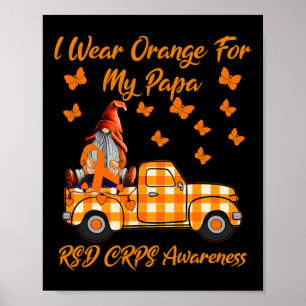 Poster Gnomes Je Porte Orange Pour Mon Papa RSD CRPS