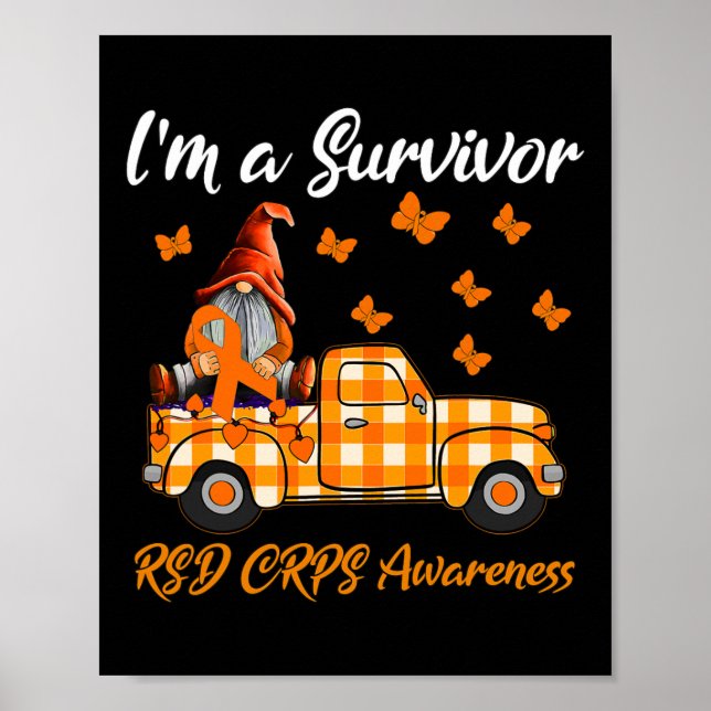 Poster Gnomes Je suis un survivant Rsd Crps sensibilisati (Devant)