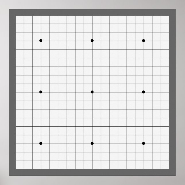 Poster Go Game Board (19x19) (Vers 1) (Devant)