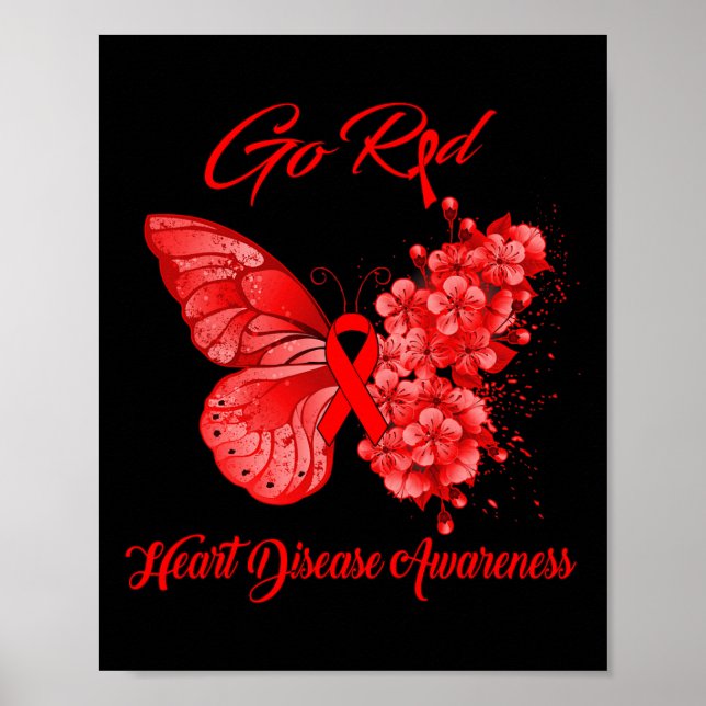 Poster Go Red Heart Disease Awareness (Devant)