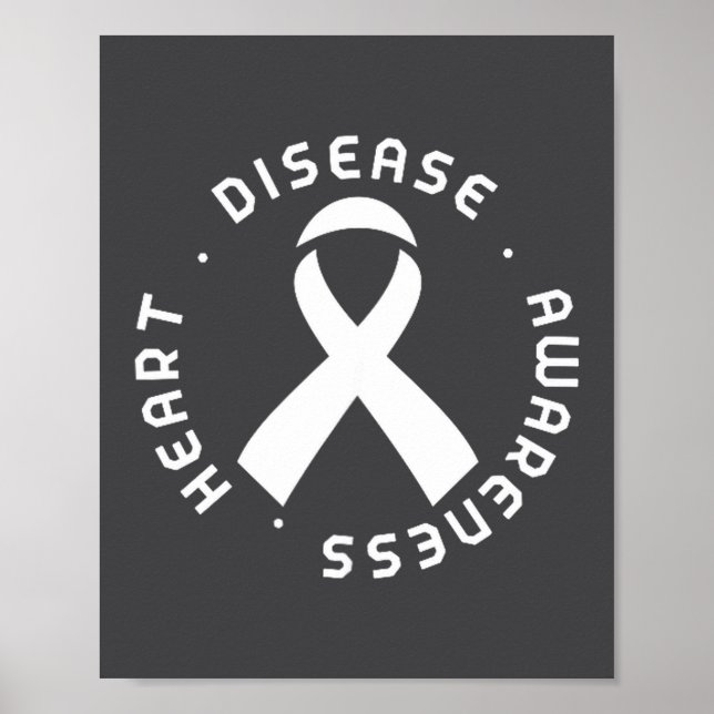 Poster Go Red In February Heart Disease Awareness Health  (Devant)
