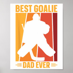 Poster Goalie Papa Hockey sur glace Joueur de hockey de h