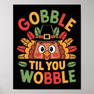 Poster Gobble Jusqu'À Ce Que Vous Tournez La Turquie Enfa