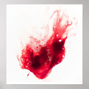 Poster Gobelet de sang de forme cardiaque