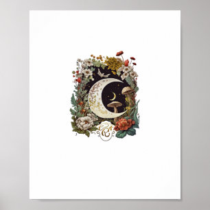 Poster Goblincore esthétique et champignon doux Cottageco