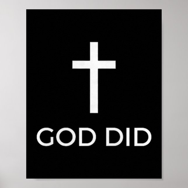Poster God Did Christian Faith Testimony Blessing Miracle (Devant)