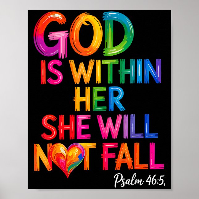 Poster God Is Within Her She Will Not Fall Psalm 46-5  (Devant)
