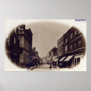 Poster Godalming High Street, Surrey, vers 1900