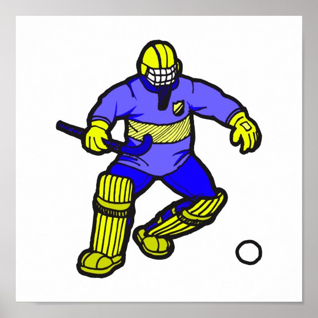 Poster Gode de hockey sur gazon (Devant)