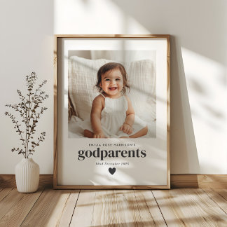 Poster Godparents Photo Keepsake
