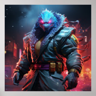 Poster Godzilla comme Street Fighter Caractère Sélection